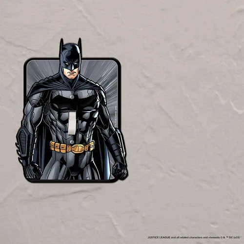Miniatura 5 de DC Comics - Placa de interruptor de pared de metal en relieve de Batman de la Liga de la Justicia, decoración de placa de interruptor de Batman