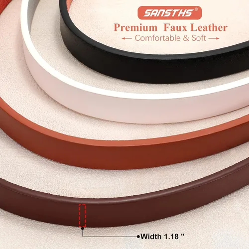 Miniatura 2 de SANSTHS Cinturones ajustados para mujer, juego de 4 cinturones finos de piel sintética con doble hebilla dorada para pantalones de mezclilla