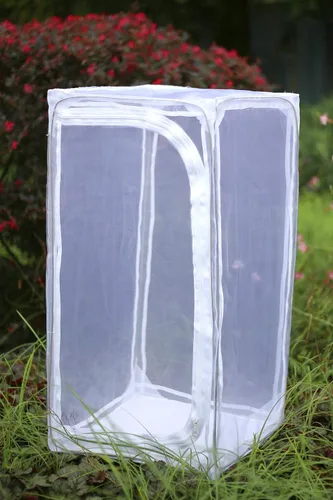 Miniatura 6 de Hábitat de mariposa monarca resistente de 30 pulgadas, jaula plegable para exteriores, terrario con protección de cremallera
