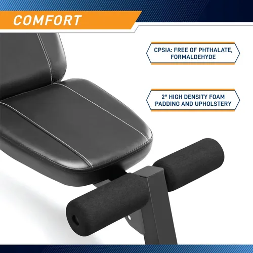 Miniatura 5 de Marcy Banco multiposición ajustable para gimnasio en casa, pesas y entrenamiento de fuerza Negro