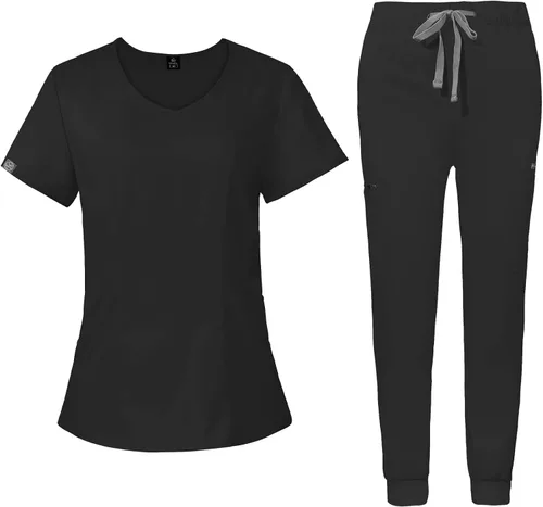 VIAOLI Uniformes médicos, enfermeras, médicos, enfermería, hospital, conjunto de camiseta y pantalones deportivos, ropa de trabajo para clínica de