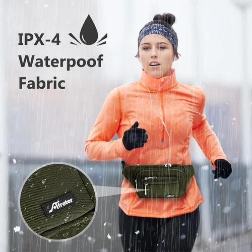 Miniatura 6 de Bolsa de Cintura Riñonera para Hombres y Mujeres Bolsa de Cadera con Correa Ajustable para Exteriores Entrenamiento Viajes Casual Correr Senderismo