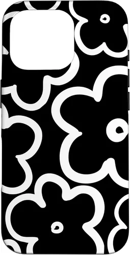 Miniatura 20 de Cute Flower Pattern Large Wildflower Black and White Floral Case for iPhone 17