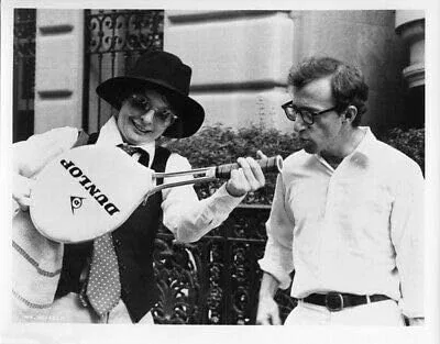Woody Allen Diane Keaton - Raqueta de tenis vintage original 8x10 Photo Annie Hall