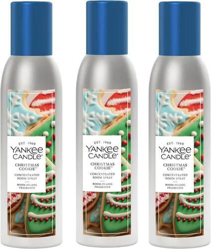 Miniatura 6 de Yankee Candle Ambientador concentrado en aerosol, eliminador de olores para el hogar, baño, corona de otoño, 1.5 onzas (paquete de 3)