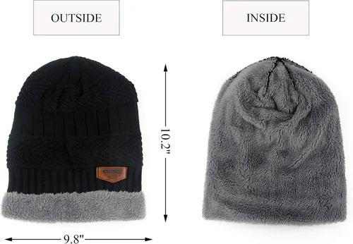 Miniatura 3 de Muryobao Gorro de invierno grueso y cálido para mujer