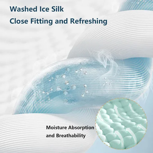 Miniatura 6 de Manta de seda de hielo simple para aire acondicionado, fresca como helado, manta ligera para verano con doble cara fría, edredón refrescante