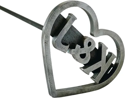 Hierro de marca de madera para manualidades personalizadas, carpintería personalizada, barbacoa y parrilla - RCustom Heart Branding Iron - Monograma