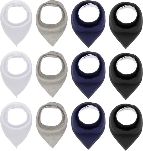 Maiwa Baberos bandana de algodón para bebés, niñas y niños para babear y dentición, paquete de 8 Multihbqh