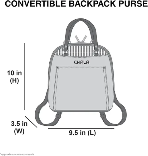 Miniatura 7 de CHALA Mochila convertible - Bolso de hombro convertible para mujer con correa ajustable