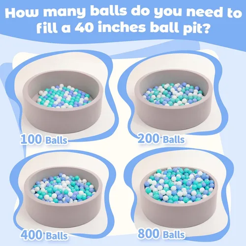 Miniatura 6 de Ball Pit Balls for Toddlers: 50 100 200 Colorful Non-Toxic Balls with BPA-Free, Phthalate-Free, Crush-Resistant Polyethylene Plastic, 2.2 Inches