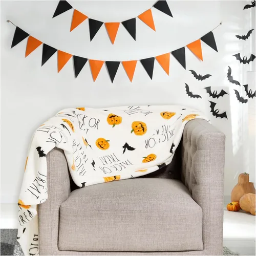 Miniatura 8 de Rae Dunn Manta - Mantas suaves y decorativas para cama o sofá, mantas acogedoras para sofá, manta de felpa suave con huesos bordados, 50 pulgadas x