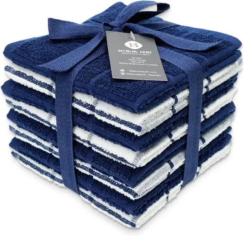 Paño de cocina y toalla de 100 % algodón, paquete de 6, toallas de cocina súper suaves y absorbentes, perfectas para limpieza de cocina y lavado de