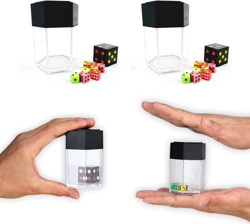 Miniatura 7 de sumrica Juego de dados mágicos explosivos (paquete de 3, negro) que cambian los dados mágicos, trucos de magia de primer plano, actuación escénica