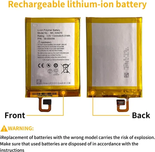 Miniatura 6 de 3.8V 5.01Wh 1320mAh MC-305070 58-000056 Replacement of Battery for E-Book,E-Reader (with 8 Pieces of Repair Tool)