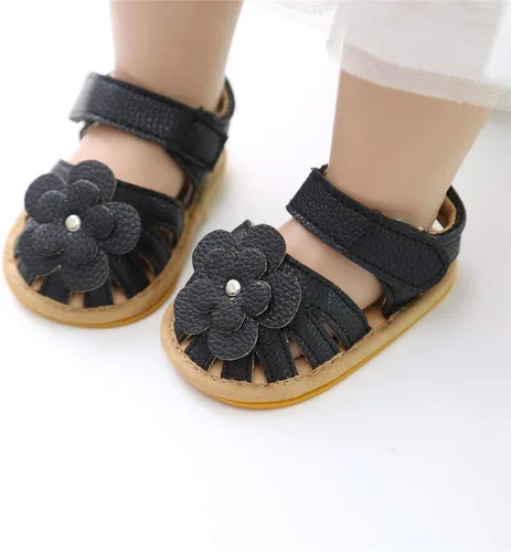 Miniatura 167 de Meckior Sandalias de verano con punta abierta y suave de piel sintética para bebés y niñas pequeñas