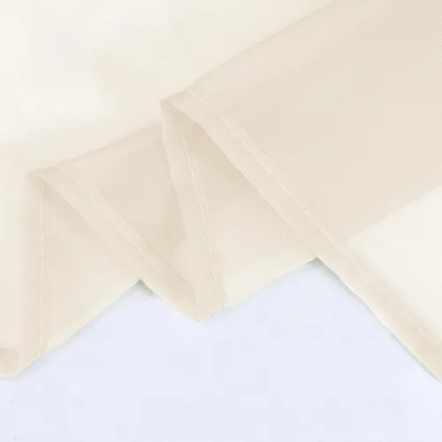 Miniatura 5 de HUTO Cenefas de cortina de gasa transparente beige para habitación de niñas, bufandas de gasa suave para bodas, fiestas, toldo, cama, 216 extra