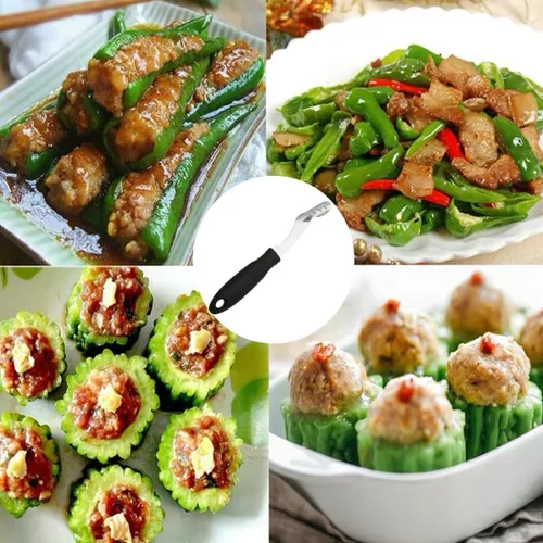 Miniatura 9 de Descorazonador de pimienta jalapeño, rallador de queso zester de limón, deseeder de núcleo para jalapeños, chiles, plátanos, pimientos, calabacines