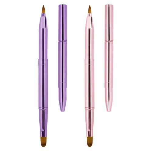 Miniatura 16 de Unaone [Paquete de 2] Cepillo de labios para lápiz labial, cepillos de labios retráctiles, cepillo de maquillaje de doble extremo para lápiz labial