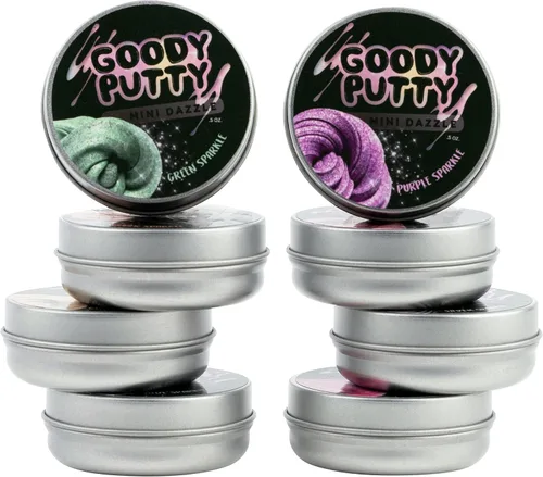 Miniatura 3 de Dazzle Putty Toy Goody Putty Mini Latas, paquete de 8