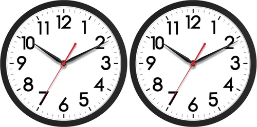 Miniatura 38 de AKCISOT Reloj de Pared Atómico de 10 Pulgadas Relojes Analógicos para Cocina Interior - Reloj Silencioso Operado con Batería para Dormitorio Oficina