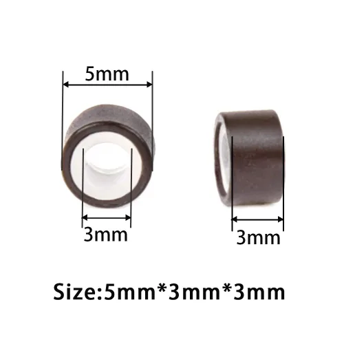 Miniatura 3 de 1000 anillos de microeslabones de silicona de alta calidad, cuentas forradas de 0.197 in para extensiones de cabello con punta I