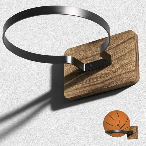 Miniatura 2 de Soporte de Pared para Baloncesto, Organizador de Exhibición y Almacenamiento de Pelotas para Baloncesto, Fútbol, Fútbol Americano, Voleibol