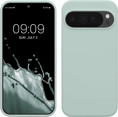 Miniatura 121 de kwmobile Funda Compatible con Google Pixel 6 Pro - Funda de teléfono de silicona TPU con acabado suave - Azul Arrecife