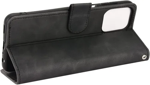 Miniatura 3 de Compatible con Redmi A1 4G Flip Wallet Cover Cover Compatible con Redmi A1 Plus 4G Kickstand Cierre Magnético Negro