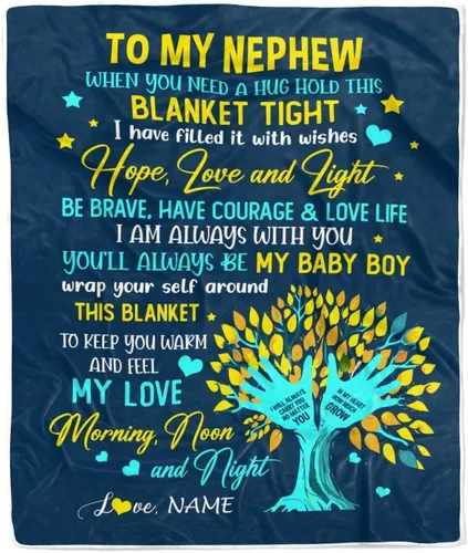 Miniatura 33 de Manta personalizada con texto en inglés «To My Nephew from Aunt Auntie Uncle You Will Never Lose Lion Nephew, cumpleaños, graduación, Navidad, manta