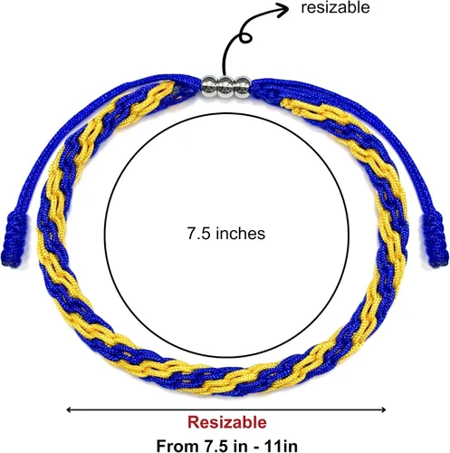 Miniatura 7 de LAMIBEE Pulsera con código de bandera de país, pulsera de cuerda de protección y sufrimiento de la suerte, pulsera tibetana, pulsera de cuerda