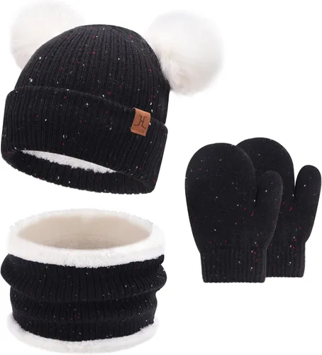 Toddler Kids Winter Hats Gloves Scarfs Beanie Mittens Neck Warmer for 0 6 12 Months 1 2 3 4-8 Year Old Baby Girls Boys Gifts