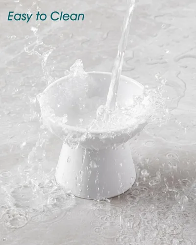Miniatura 8 de vancasso Paquete de 2 cuencos elevados para gatos, platos elevados de cerámica para alimentos y agua para gatos con 5.1 pulgadas de altura y 6.2