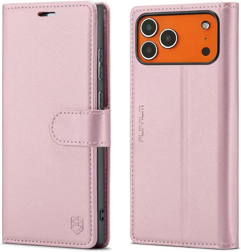Miniatura 17 de Funda tipo cartera para iPhone 17 Pro Max con tarjetero de crédito, de piel sintética, con función atril, funda protectora a prueba de golpes