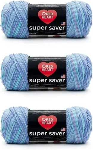 Miniatura 153 de Red Heart Hilo Super Saver, paquete de 3, estampado artístico, 3 unidades Estampado De Artista