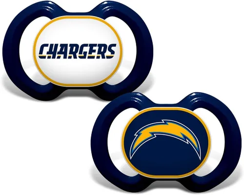 BabyFanatic - Chupete de 2 unidades, NFL Los Angeles Chargers, equipo oficial de la liga