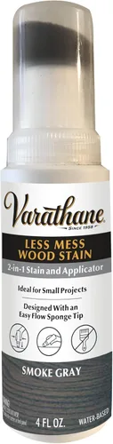 Varathane 368033 - Tinte para madera con menos desorden y aplicador, 4 oz, gris humo