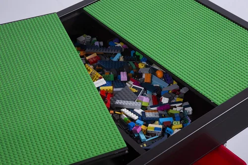Miniatura 5 de UTEX - Mesa de actividades grande 2 en 1 para niños con almacenamiento para niños mayores, mesa de juego para niños, niñas, espresso