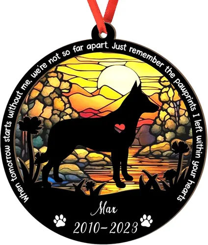 Miniatura 65 de Adorno personalizado para atrapasoles de sabueso afgano, adorno de Navidad de sabueso afgano – Regalo para perro amante, sabueso afgano
