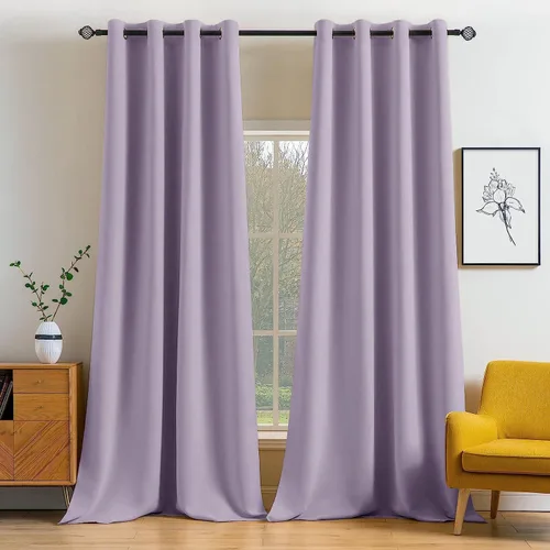 Miniatura 18 de MIULEE Cortinas opacas para dormitorio o sala de estar, juego de 2 paneles de cortina para ventana con aislamiento térmico y bloqueo de luz