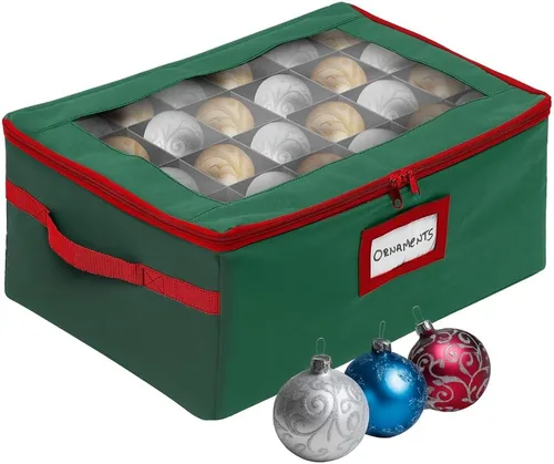 Miniatura 19 de HOLDN’ STORAGE - Caja de almacenamiento para adornos navideños con divisores - Capacidad para 48 adornos de hasta 3.0 pulgadas de diámetro, 2 Negro