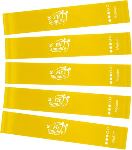 Miniatura 2 de Fit Simplify Bandas de ejercicios de resistencia con guía de instrucciones y bolsa de transporte, juego de 5