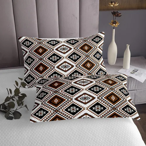 Miniatura 4 de Erosebridal Juego de edredón étnico bohemio, tamaño individual, estilo occidental, bohemio, azteca, del suroeste, juego de ropa de cama exótica