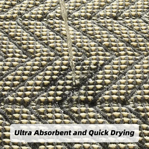 Miniatura 3 de BULULOM Alfombras de Baño Boho, Alfombra de Baño Waffle Mejorada, Alfombras de Baño Súper Absorbentes Antideslizantes, Alfombras Lavables a Máquina