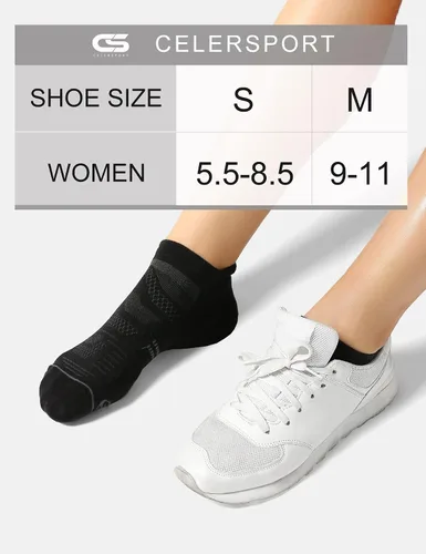 Miniatura 2 de CS CELERSPORT Paquete de 6 calcetines deportivos acolchados de corte bajo para mujer