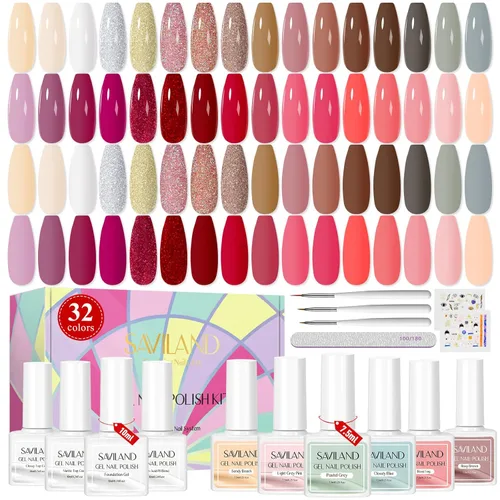 Miniatura 9 de SAVILAND - Juego de esmaltes de uñas de gel que brillan en la oscuridad - 12 colores de Halloween, esmaltes de uñas de gel neón luminosos, efecto
