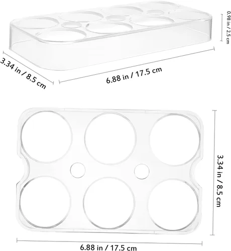 Miniatura 5 de Zerodeko 8 estantes de almacenamiento de huevos, bandejas de almacenamiento de huevos, puerta lateral del refrigerador, organizador de huevos