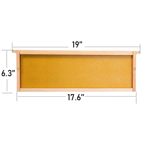 Miniatura 3 de Honey Lake Caja mediana de 10 marcos para colmena de abejas, caja de abeja súper miel Langstroth sumergida en cera de abeja, incluye marcos