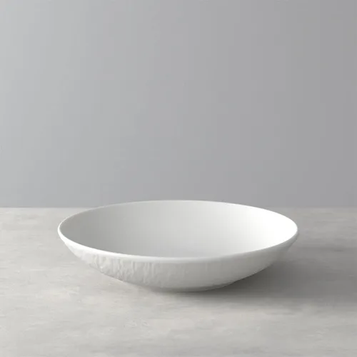 Miniatura 6 de Villeroy & Boch Manufacture Rock Blanc - Juego de vajilla de 12 piezas, servicio para 4, platos llanos, platos de ensalada y cuencos para pasta