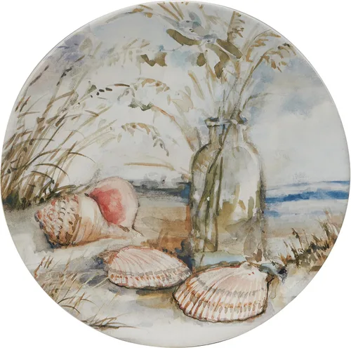 Miniatura 3 de Certified International Coastal Landscape - Juego de 4 platos para ensalada/postre de 9 pulgadas, diseños surtidos, multicolor, mediano, juego de 4